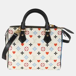 Louis Vuitton: Белая сумка  Speedy