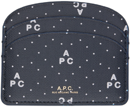 A.P.C.: Синий картхолдер  Demi Lune