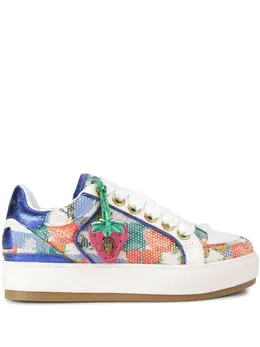 Kurt Geiger London: Белые кроссовки 