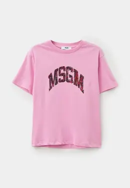 MSGM Kids: Розовая футболка 