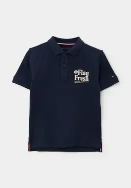 Tommy Hilfiger: Синее поло 