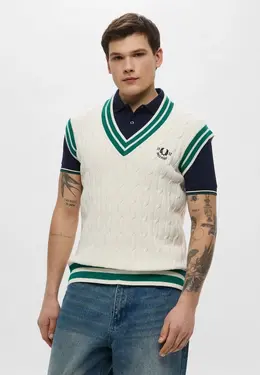 Fred Perry: Белый жилет 