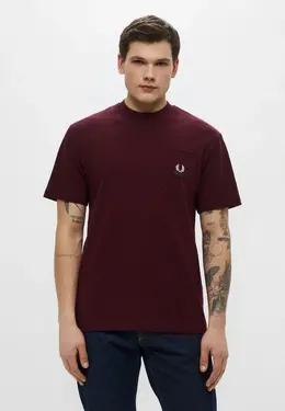 Fred Perry: Бордовая футболка 