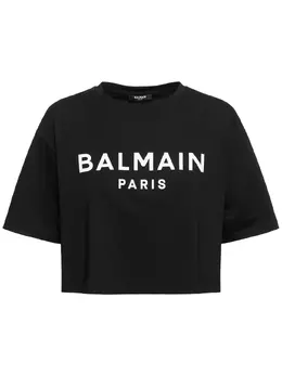 BALMAIN: Футболка с принтом 