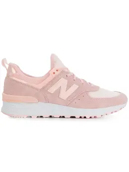 New Balance: Розовые кроссовки  574