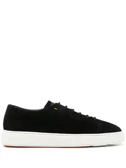 Santoni: Чёрные кроссовки 