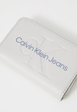 Calvin Klein Jeans: Серый кошелёк 