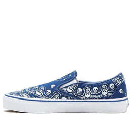 Vans: Голубые кроссовки  Classic Slip On