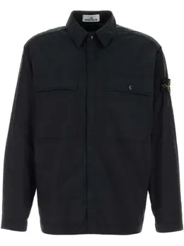 Stone Island: Голубая рубашка  Compass