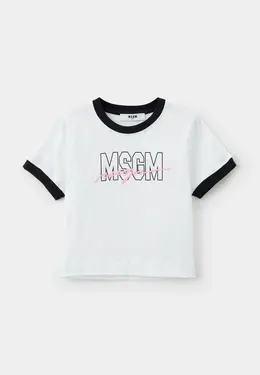 MSGM Kids: Белая футболка 