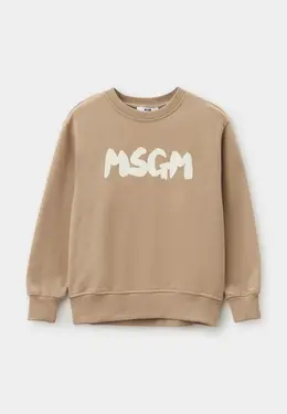 MSGM Kids: Бежевый свитер 