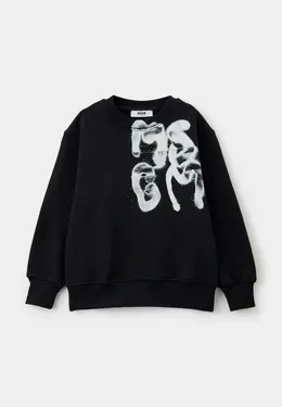 MSGM Kids: Чёрный свитшот 