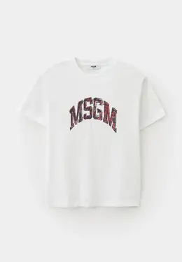 MSGM Kids: Белая футболка 