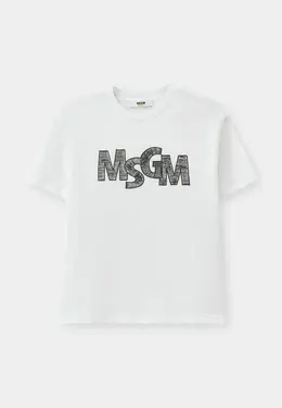 MSGM Kids: Белая футболка 