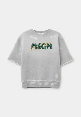 MSGM Kids: Серая футболка 