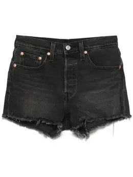 Levi's: Чёрные шорты  501