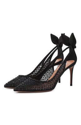 Aquazzura: Чёрные туфли  Bow Tie