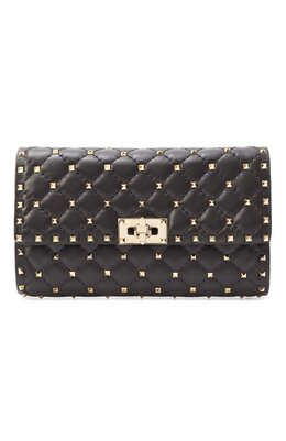 Valentino: Чёрная сумка  Rockstud Spike