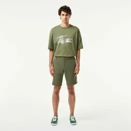 LACOSTE: Шорты цвета хаки 