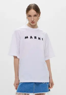 Marni: Белая футболка 