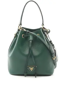 Prada Pre-Owned: Зелёная сумка 