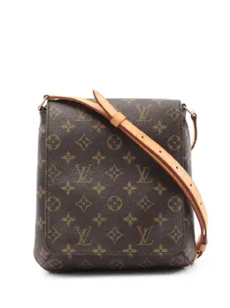 Louis Vuitton Pre-Owned: Коричневая сумка через плечо 