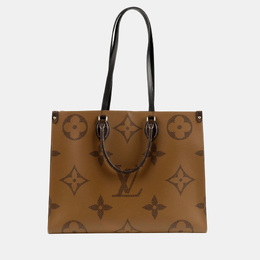 Louis Vuitton: Коричневая сумка-шоппер 
