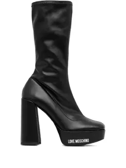 Love Moschino: Чёрные ботинки 