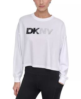 DKNY: Футболка со стразами 