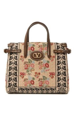 Valentino: Бежевая сумка 