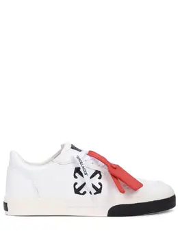 OFF-WHITE: Белые кеды  Vulcanized