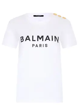 BALMAIN: Хлопковая футболка 