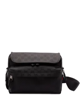 Gucci: Чёрная сумка через плечо  GG