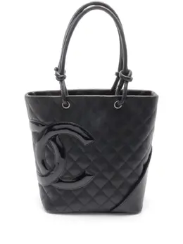 CHANEL Pre-Owned: Чёрная сумка-шоппер 