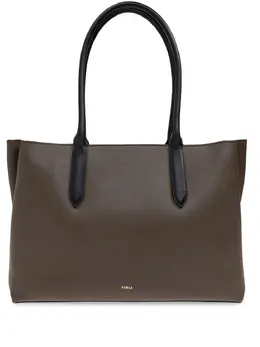 Furla: Коричневая сумка-шоппер 