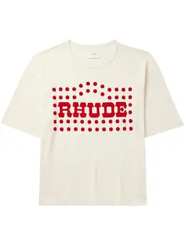 RHUDE: Белая футболка 