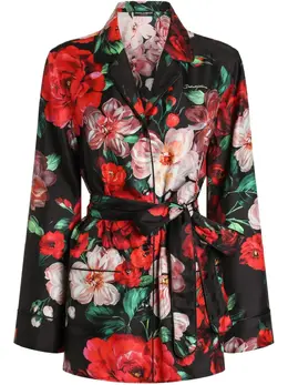 Dolce & Gabbana: Рубашка  Rose с принтом