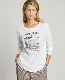 Pepe Jeans: Белая футболка 