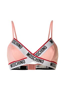 Moschino: Розовый бюстгальтер 