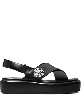 Tory Burch: Чёрные сандалии 