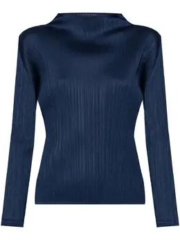 Pleats Please Issey Miyake: Синяя блуза 