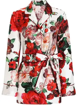 Dolce & Gabbana: Рубашка  Rose с принтом
