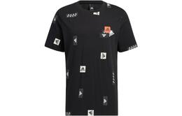 Adidas: Чёрная футболка 