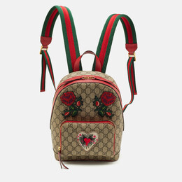 Gucci: Красный рюкзак  GG Supreme