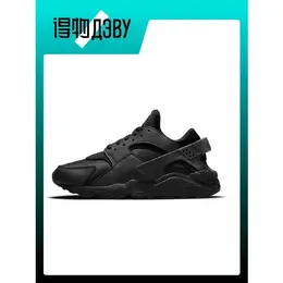 NIKE: Чёрные кроссовки  Air Huarache