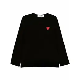 Comme des Garcons PLAY: Чёрная футболка 