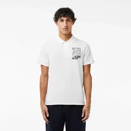 LACOSTE: Белое поло 