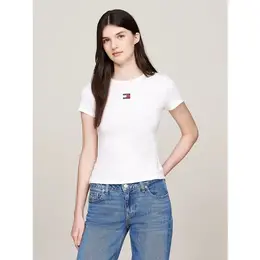 Tommy Jeans: Белая футболка 