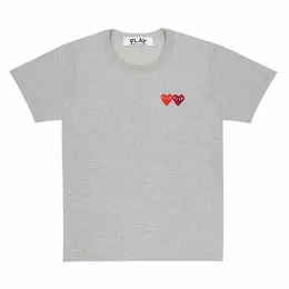 Comme des Garcons PLAY: Хлопковая футболка  Double Heart