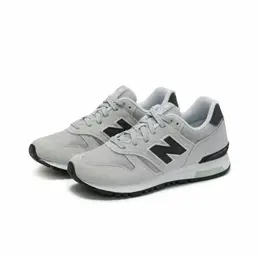 New Balance: Серые кроссовки 